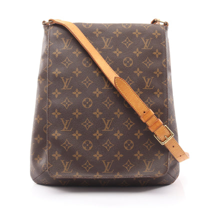 ミュゼット モノグラム ショルダーバッグ PVC レザー ブラウン ルイヴィトン バッグ LOUIS VUITTON