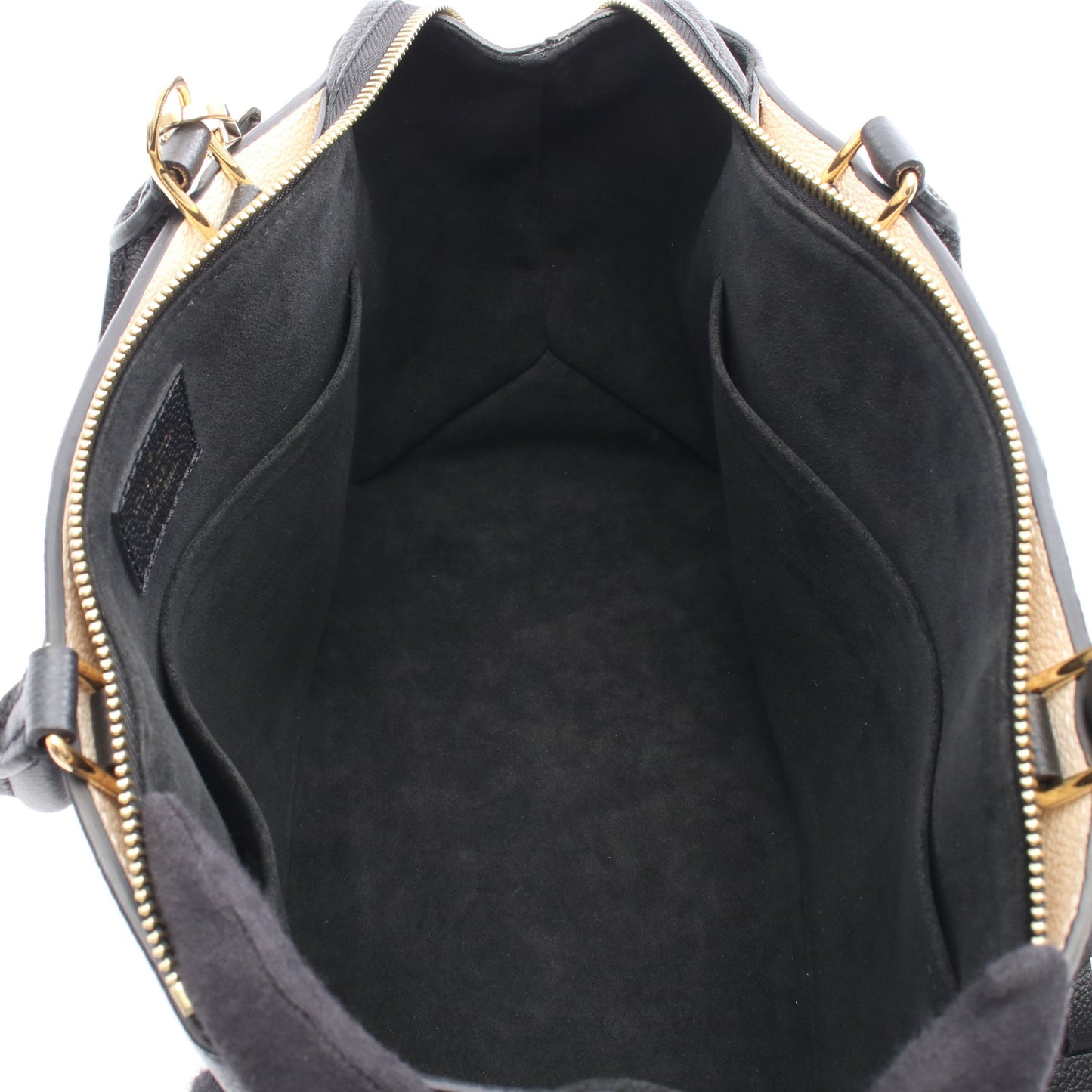 プティ パレPM バイカラーモノグラムアンプラント ハンドバッグ レザー ブラック ベージュ 2WAY ルイヴィトン バッグ LOUIS VUITTON