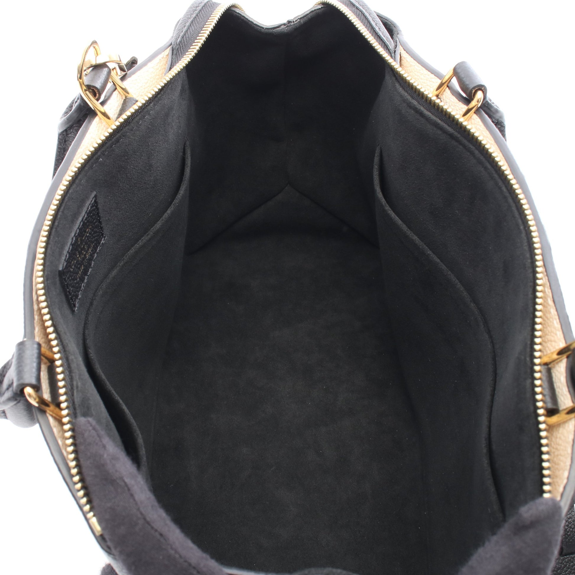 プティ パレPM バイカラーモノグラムアンプラント ハンドバッグ レザー ブラック ベージュ 2WAY ルイヴィトン バッグ LOUIS VUITTON