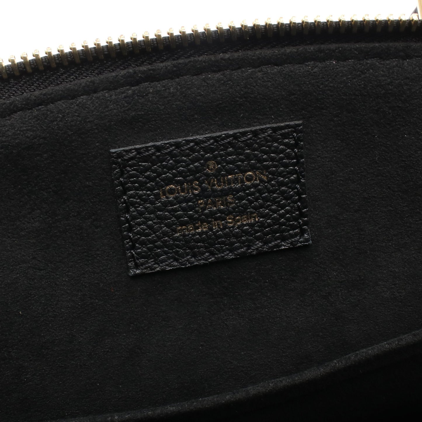 プティ パレPM バイカラーモノグラムアンプラント ハンドバッグ レザー ブラック ベージュ 2WAY ルイヴィトン バッグ LOUIS VUITTON
