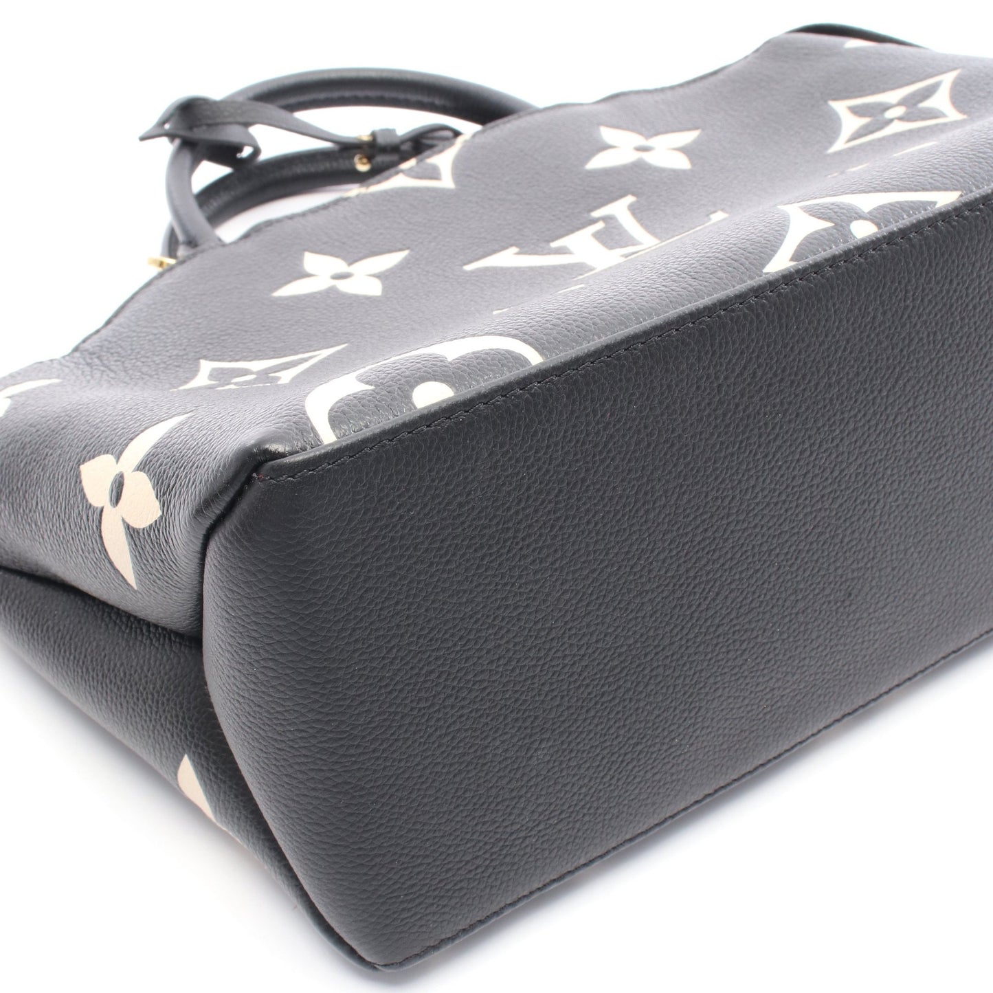 プティ パレPM バイカラーモノグラムアンプラント ハンドバッグ レザー ブラック ベージュ 2WAY ルイヴィトン バッグ LOUIS VUITTON