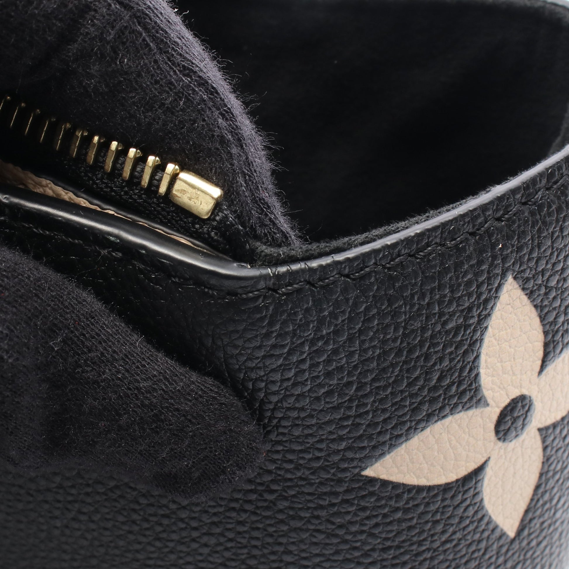 プティ パレPM バイカラーモノグラムアンプラント ハンドバッグ レザー ブラック ベージュ 2WAY ルイヴィトン バッグ LOUIS VUITTON