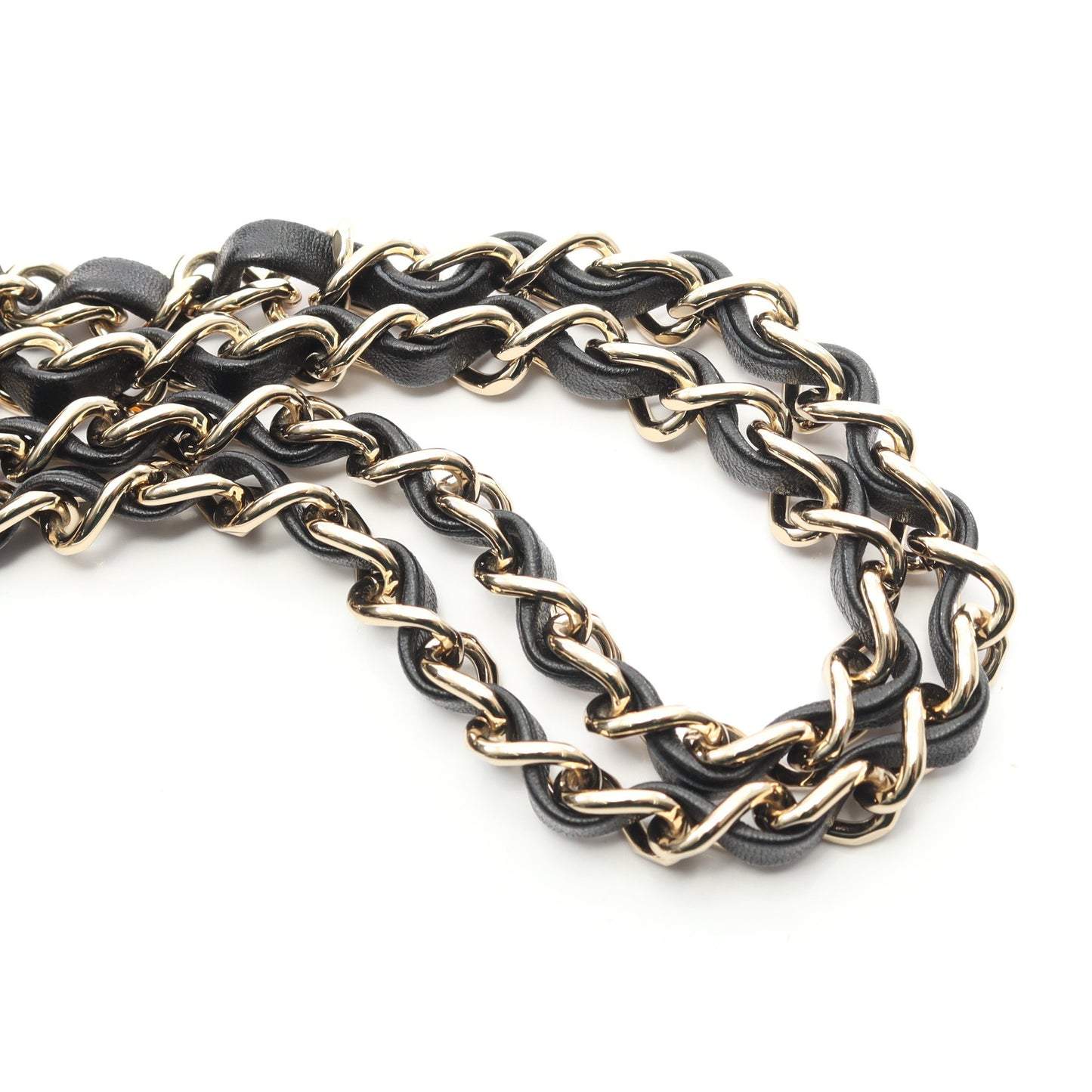 シェブロン Vステッチ Wフラップ Wチェーンショルダーバッグ ラムスキン ブラック ゴールド金具 シャネル バッグ CHANEL