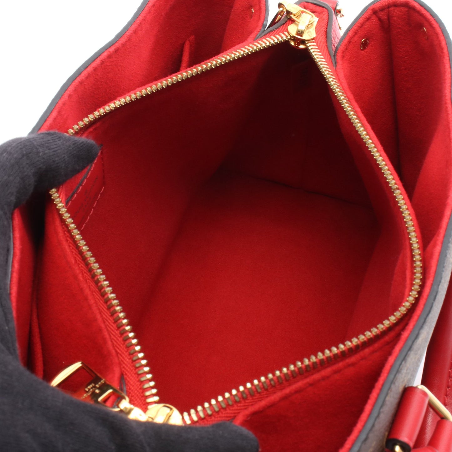 スフロ NV BB モノグラム スリーズ ハンドバッグ PVC レザー ブラウン レッド 2WAY ルイヴィトン バッグ LOUIS VUITTON