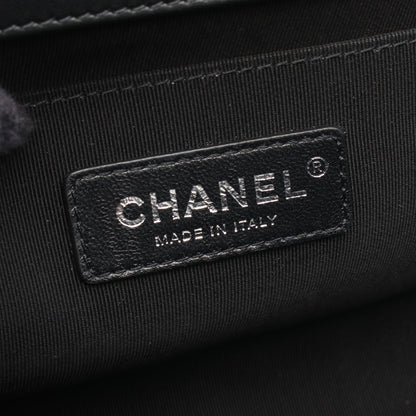 ボーイシャネル チェーンショルダーバッグ レザー ブラック シルバー金具 シャネル バッグ CHANEL