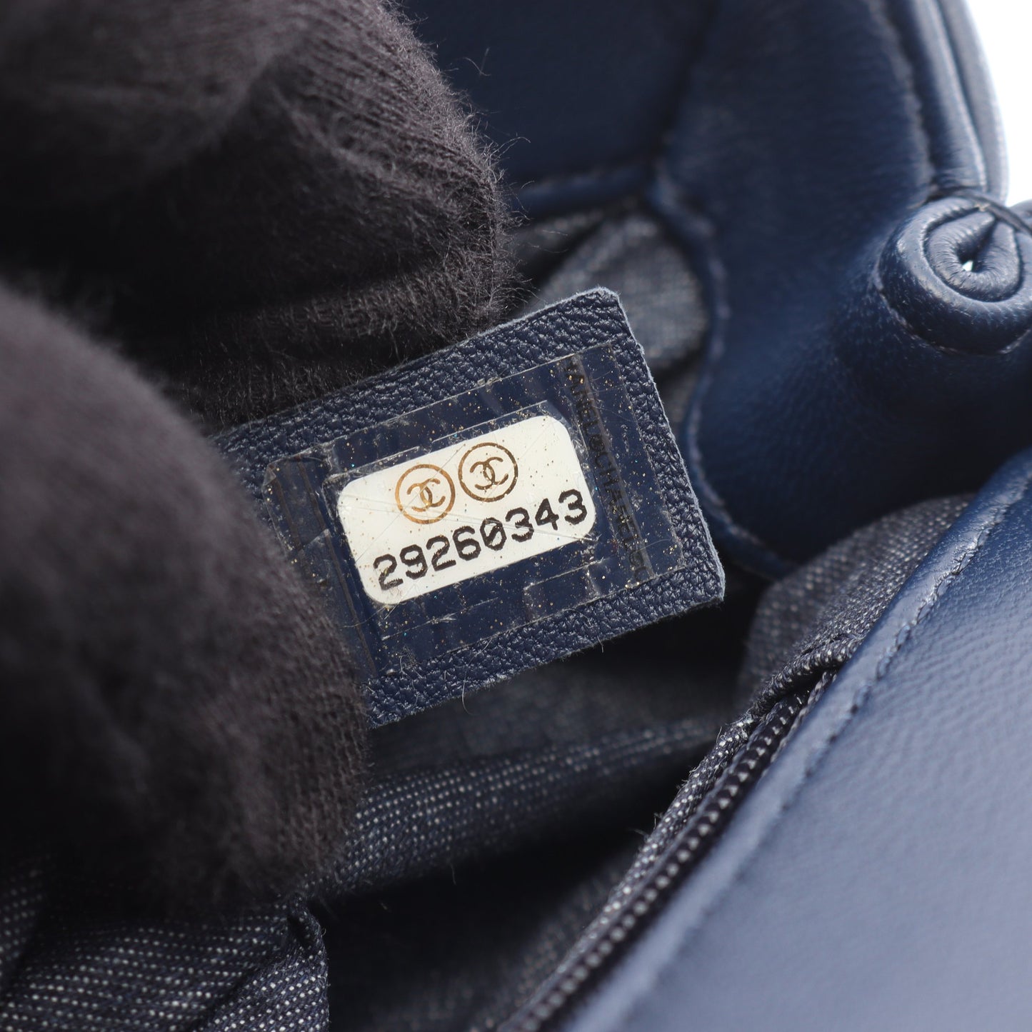 ラージ フラップ バッグ マトラッセ チェーンショルダーバッグ ラムスキン ネイビー コンビ金具 2WAY シャネル バッグ CHANEL