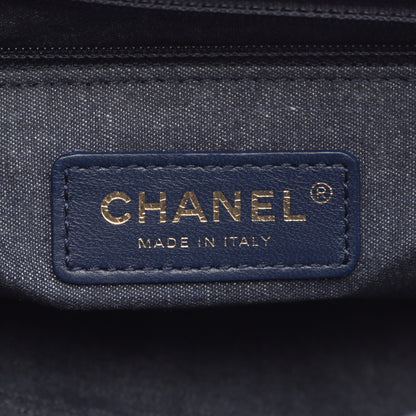 ラージ フラップ バッグ マトラッセ チェーンショルダーバッグ ラムスキン ネイビー コンビ金具 2WAY シャネル バッグ CHANEL