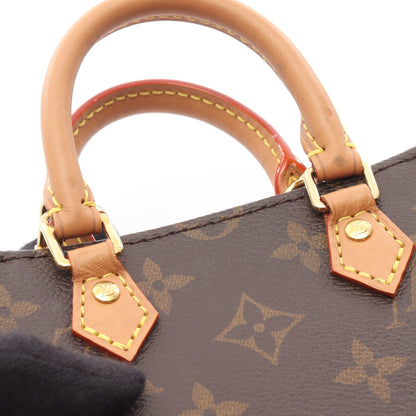 プティット サックプラ モノグラム ハンドバッグ PVC レザー ブラウン 2WAY ルイヴィトン バッグ LOUIS VUITTON