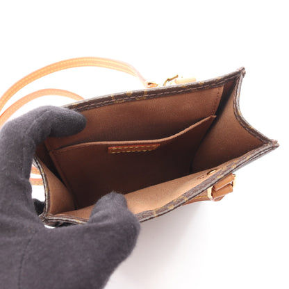 プティット サックプラ モノグラム ハンドバッグ PVC レザー ブラウン 2WAY ルイヴィトン バッグ LOUIS VUITTON