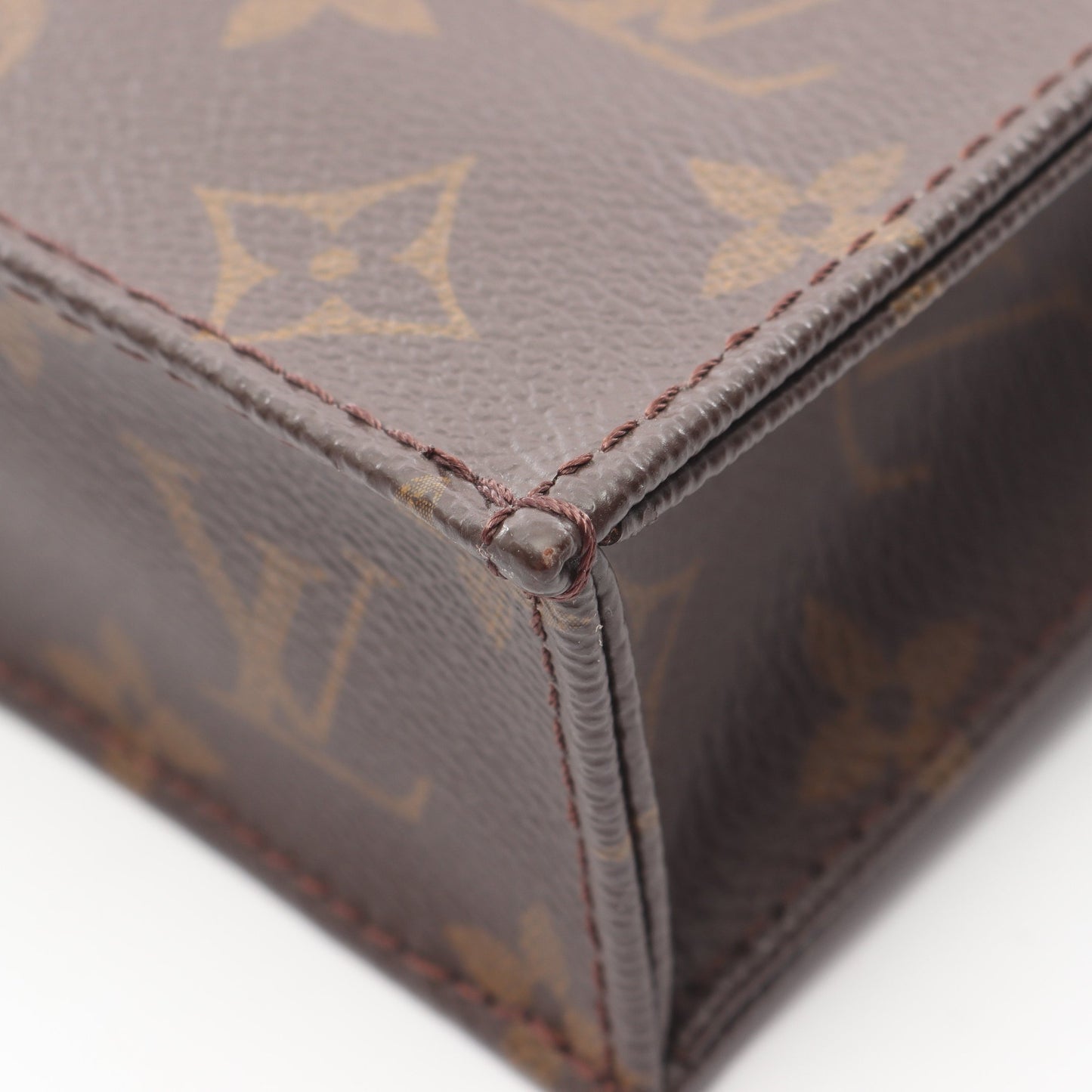 プティット サックプラ モノグラム ハンドバッグ PVC レザー ブラウン 2WAY ルイヴィトン バッグ LOUIS VUITTON