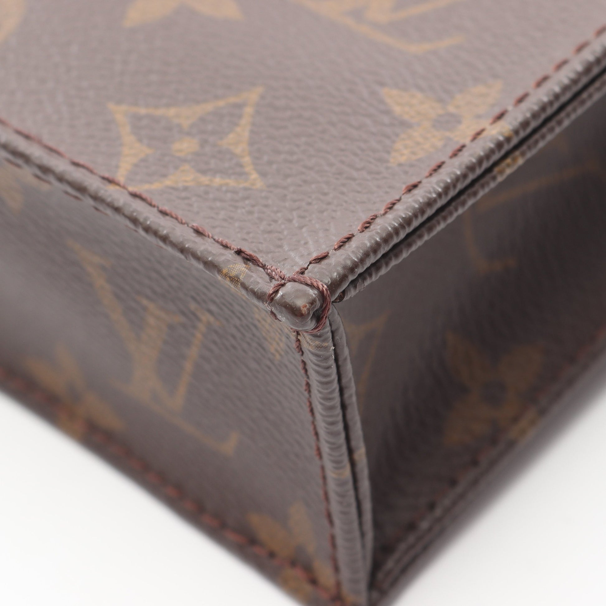 プティット サックプラ モノグラム ハンドバッグ PVC レザー ブラウン 2WAY ルイヴィトン バッグ LOUIS VUITTON