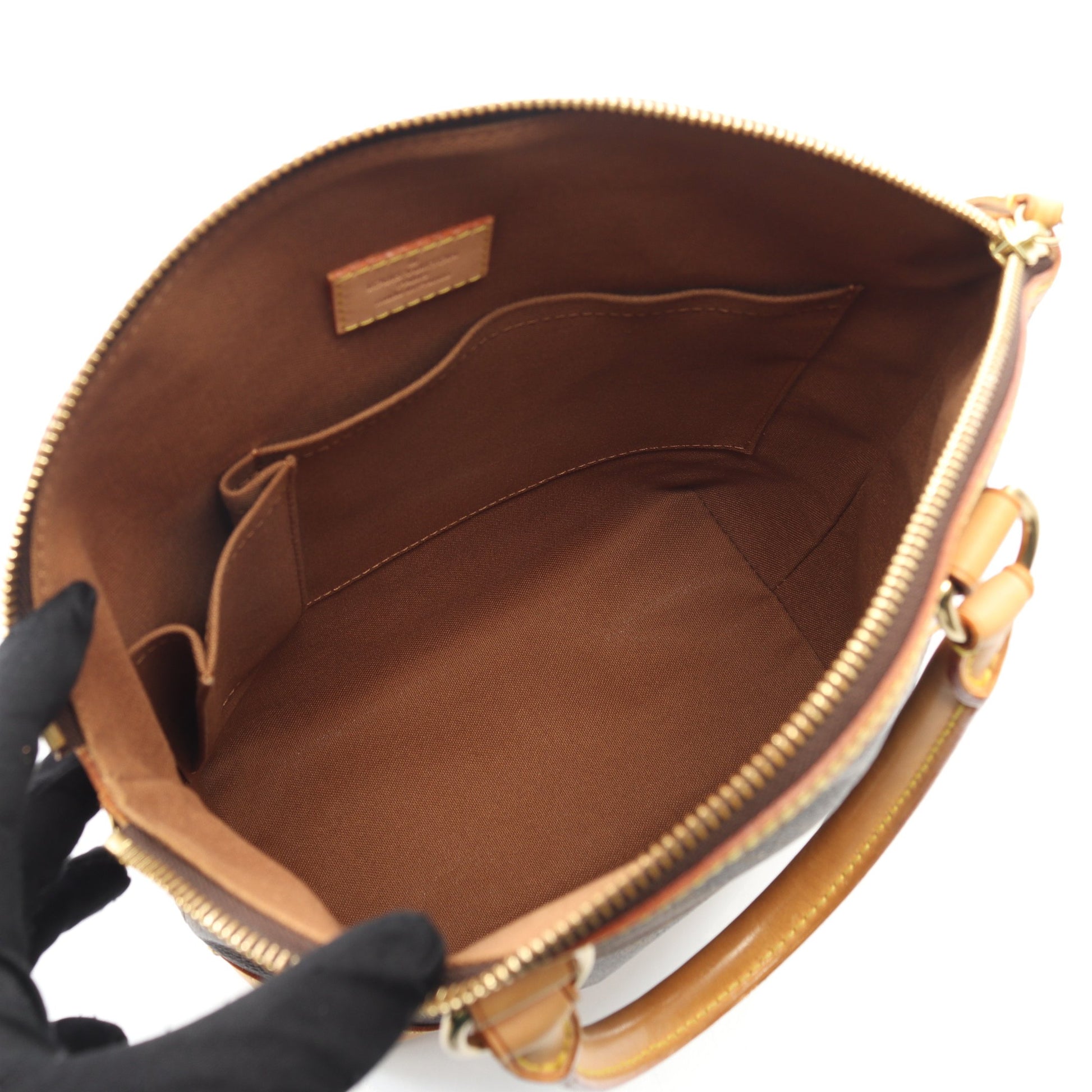 ロックイット モノグラム ハンドバッグ PVC レザー ブラウン ルイヴィトン バッグ LOUIS VUITTON