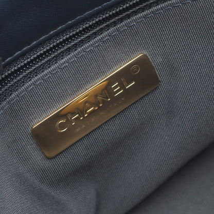 19 ディズヌフ マトラッセ チェーンショルダーバッグ ラムスキン ネイビー コンビ金具 2WAY シャネル バッグ CHANEL