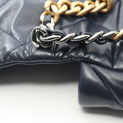 19 ディズヌフ マトラッセ チェーンショルダーバッグ ラムスキン ネイビー コンビ金具 2WAY シャネル バッグ CHANEL