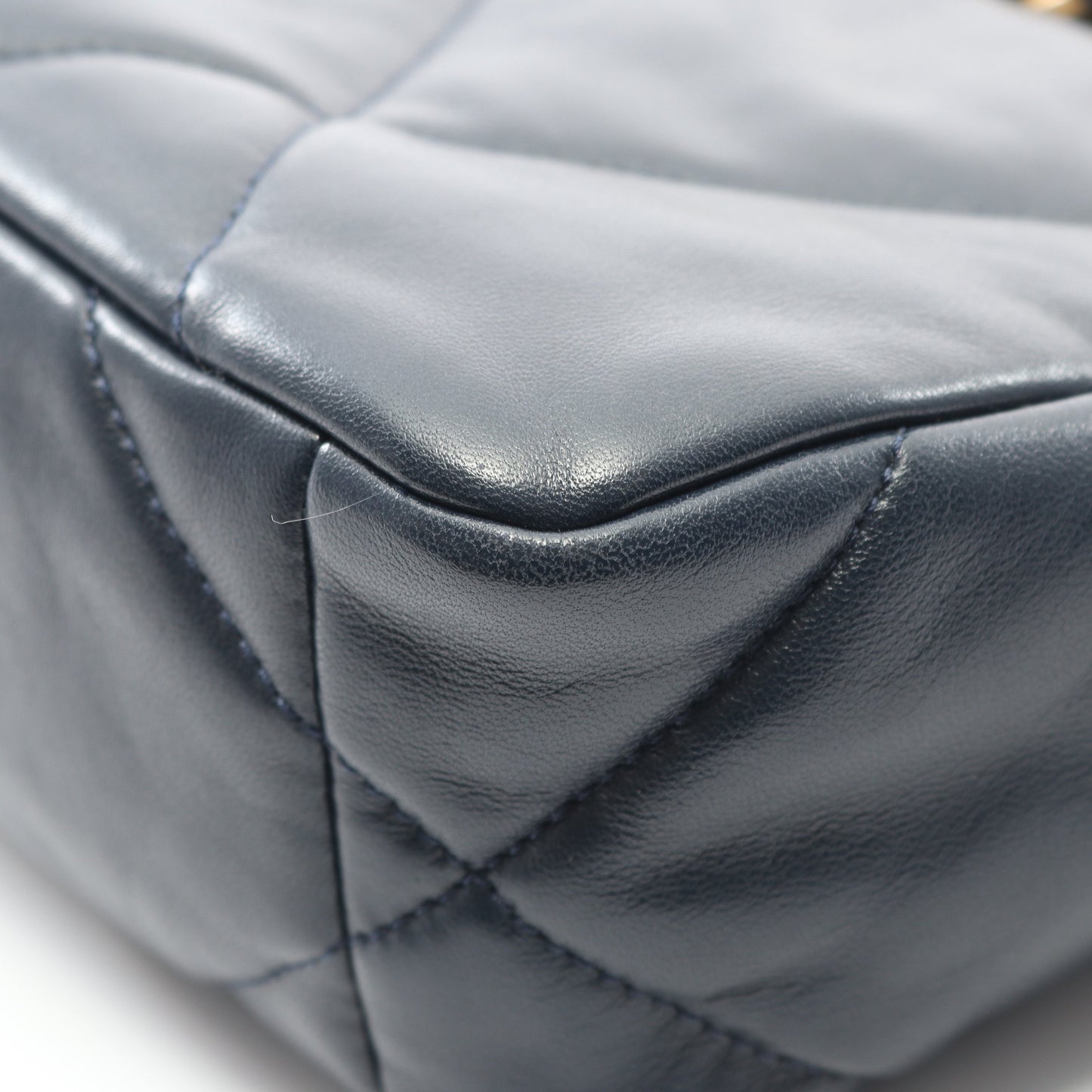 19 ディズヌフ マトラッセ チェーンショルダーバッグ ラムスキン ネイビー コンビ金具 2WAY シャネル バッグ CHANEL
