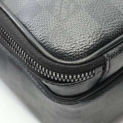 ユーティリティ メッセンジャー ダミエグラフィット ショルダーバッグ PVC レザー ダークグレー ルイヴィトン バッグ LOUIS VUITTON