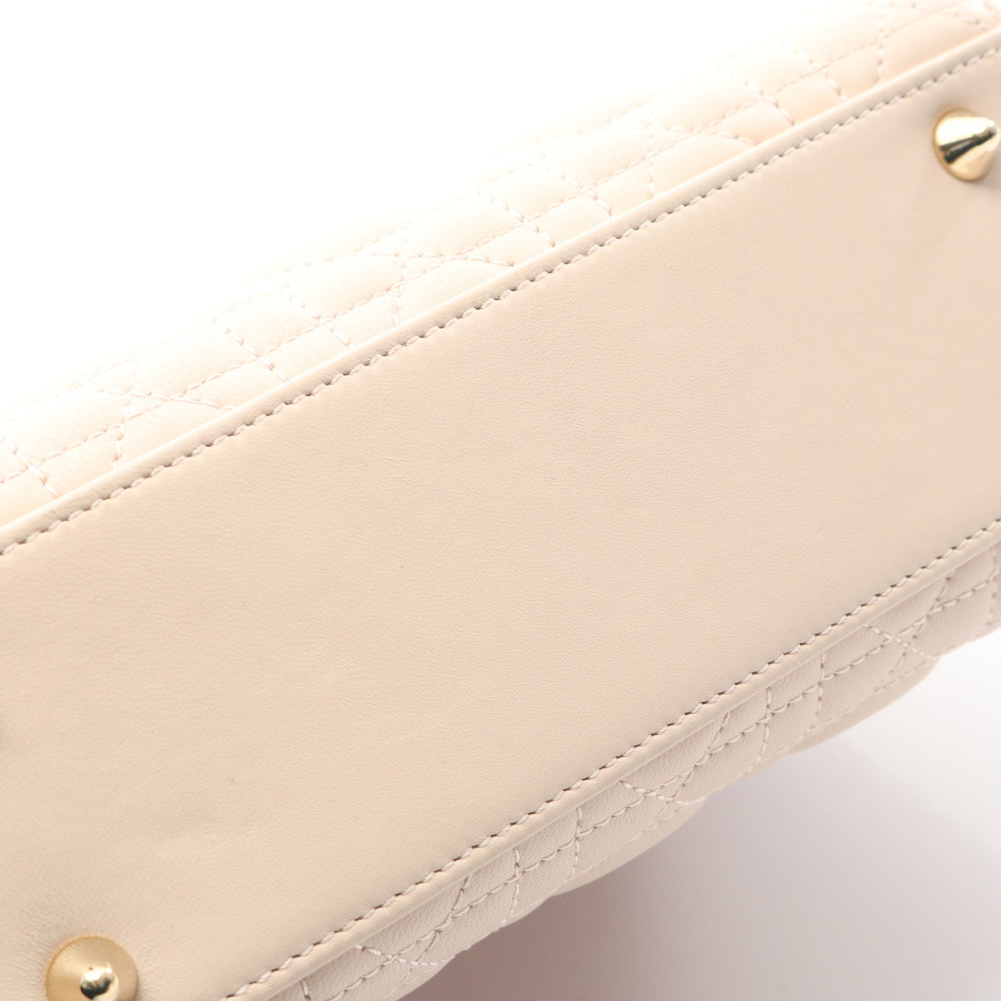 LADY DIOR MY ABCDIOR レディディオール スモール カナージュ ハンドバッグ レザー ライトピンク 2WAY クリスチャンディオール バッグ Christian Dior