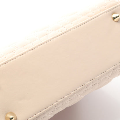 LADY DIOR MY ABCDIOR レディディオール スモール カナージュ ハンドバッグ レザー ライトピンク 2WAY クリスチャンディオール バッグ Christian Dior