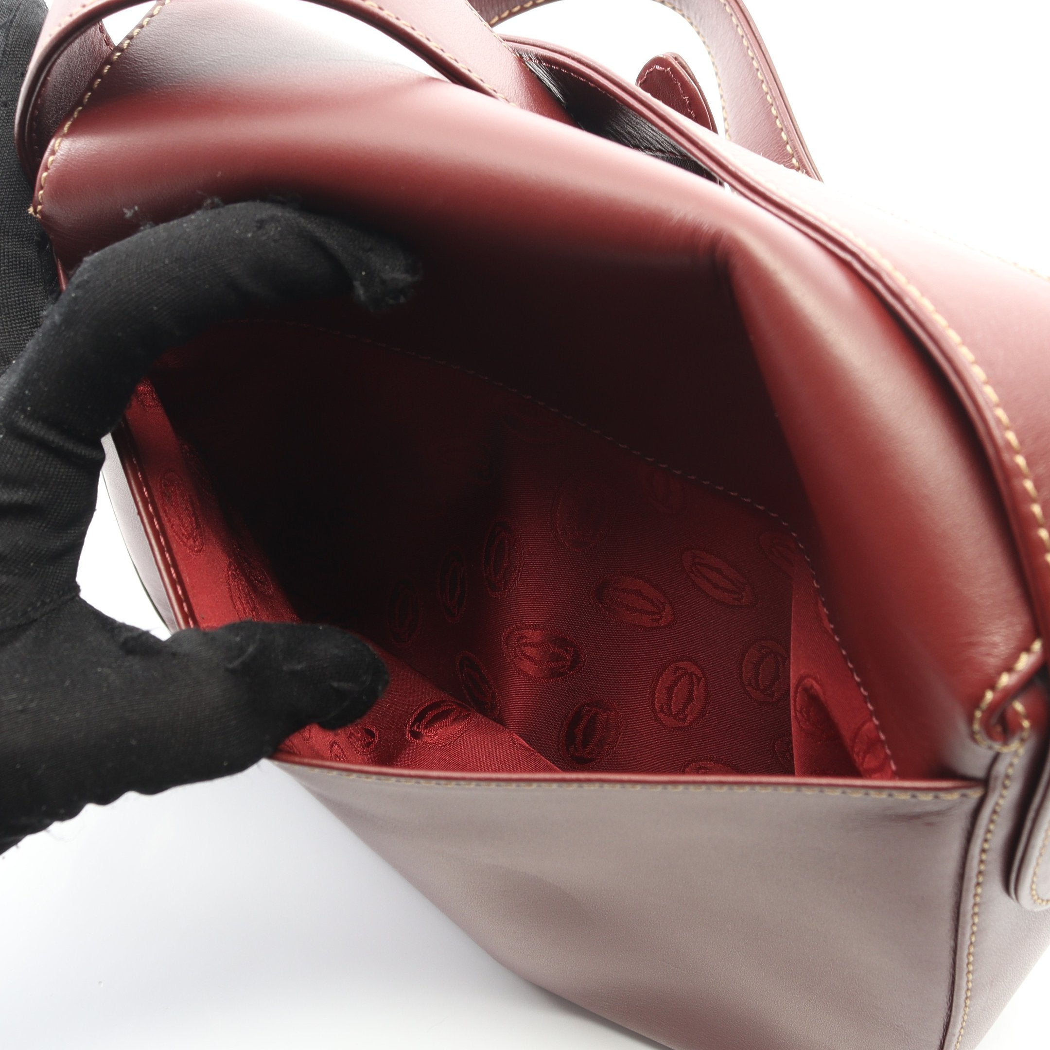 マストライン ショルダーバッグ レザー ボルドー カルティエ – RECLO