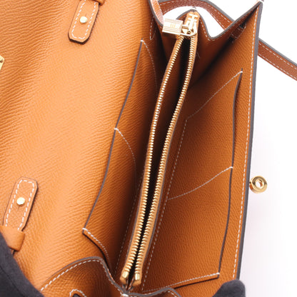 ケリートゥーゴー トフィ ショルダーウォレット ヴォーエプソン ブラウン ゴールド金具 W刻印 エルメス バッグ HERMES