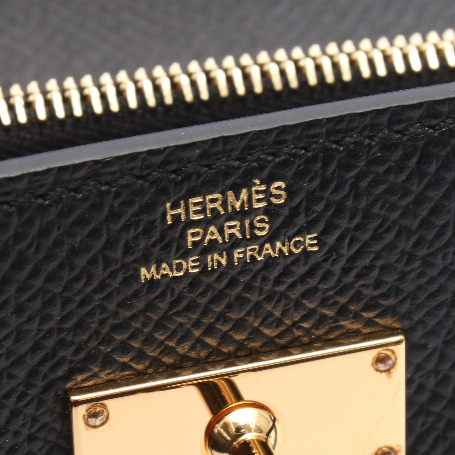 ケリートゥーゴー ショルダーウォレット ヴォーエプソン ブラック ゴールド金具 K刻印 エルメス バッグ HERMES