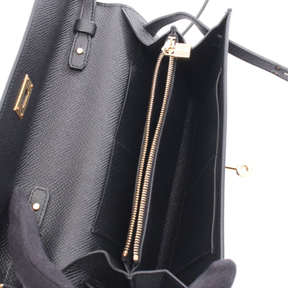 ケリートゥーゴー ショルダーウォレット ヴォーエプソン ブラック ゴールド金具 K刻印 エルメス バッグ HERMES