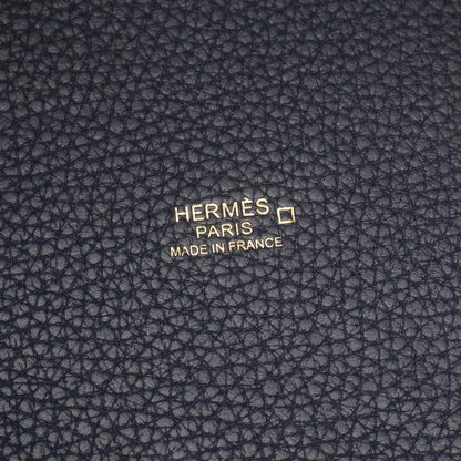 ピコタンロック タッチMM ブルーニュイ ハンドバッグ トリヨンクレマンス アリゲーターマット ネイビー ゴールド金具 D刻印 エルメス バッグ HERMES