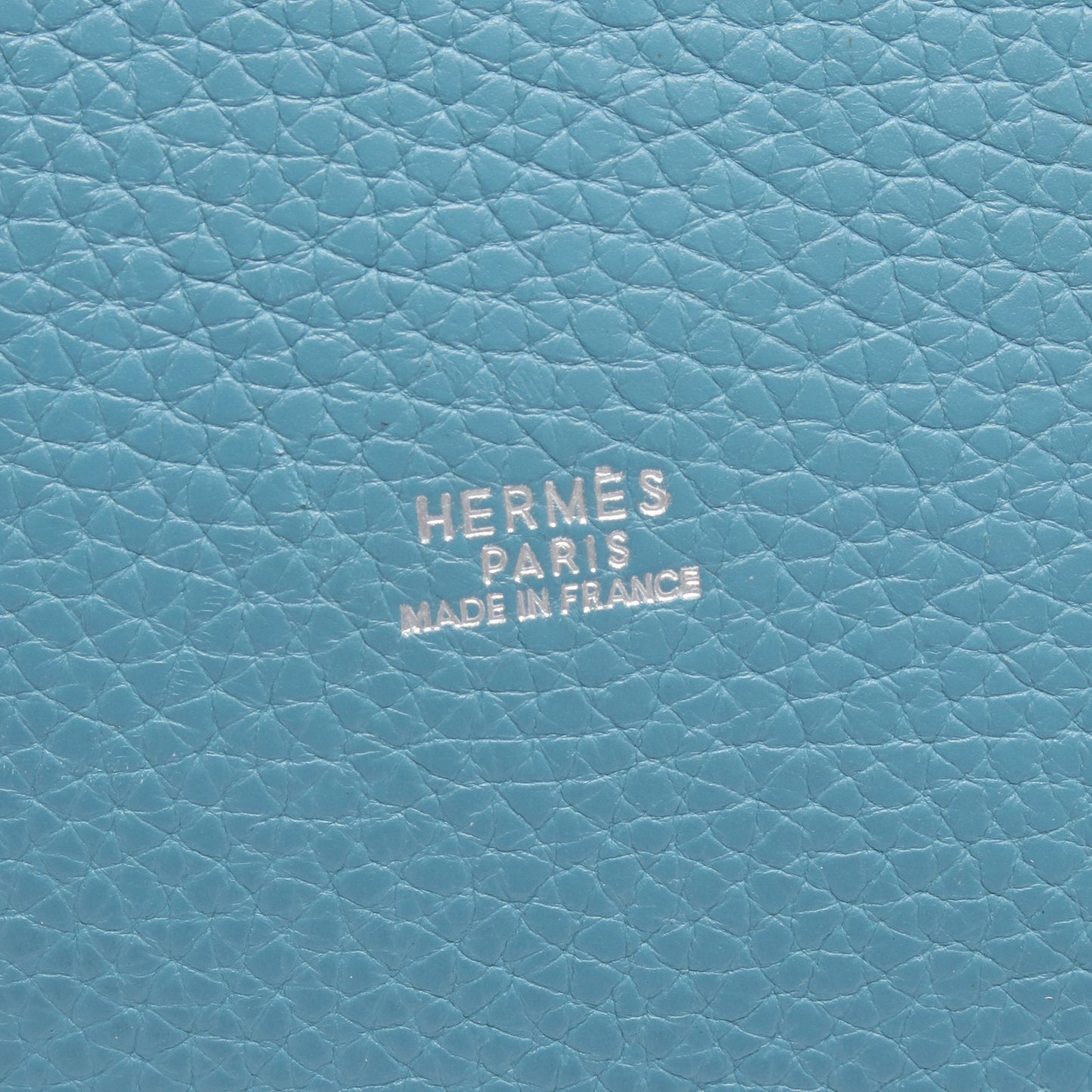 マンジョワールMM ブルージーン ワンショルダーバッグ トリヨンクレマンス ブルー シルバー金具 □I刻印 エルメス バッグ HERMES