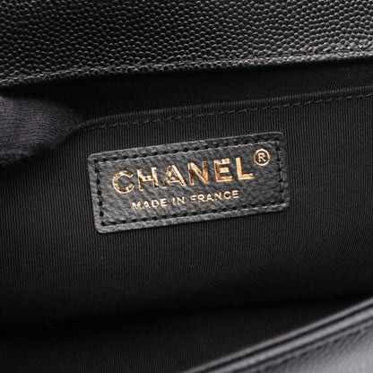 ボーイシャネル チェーンショルダーバッグ キャビアスキン ブラック ゴールド金具 シャネル バッグ CHANEL