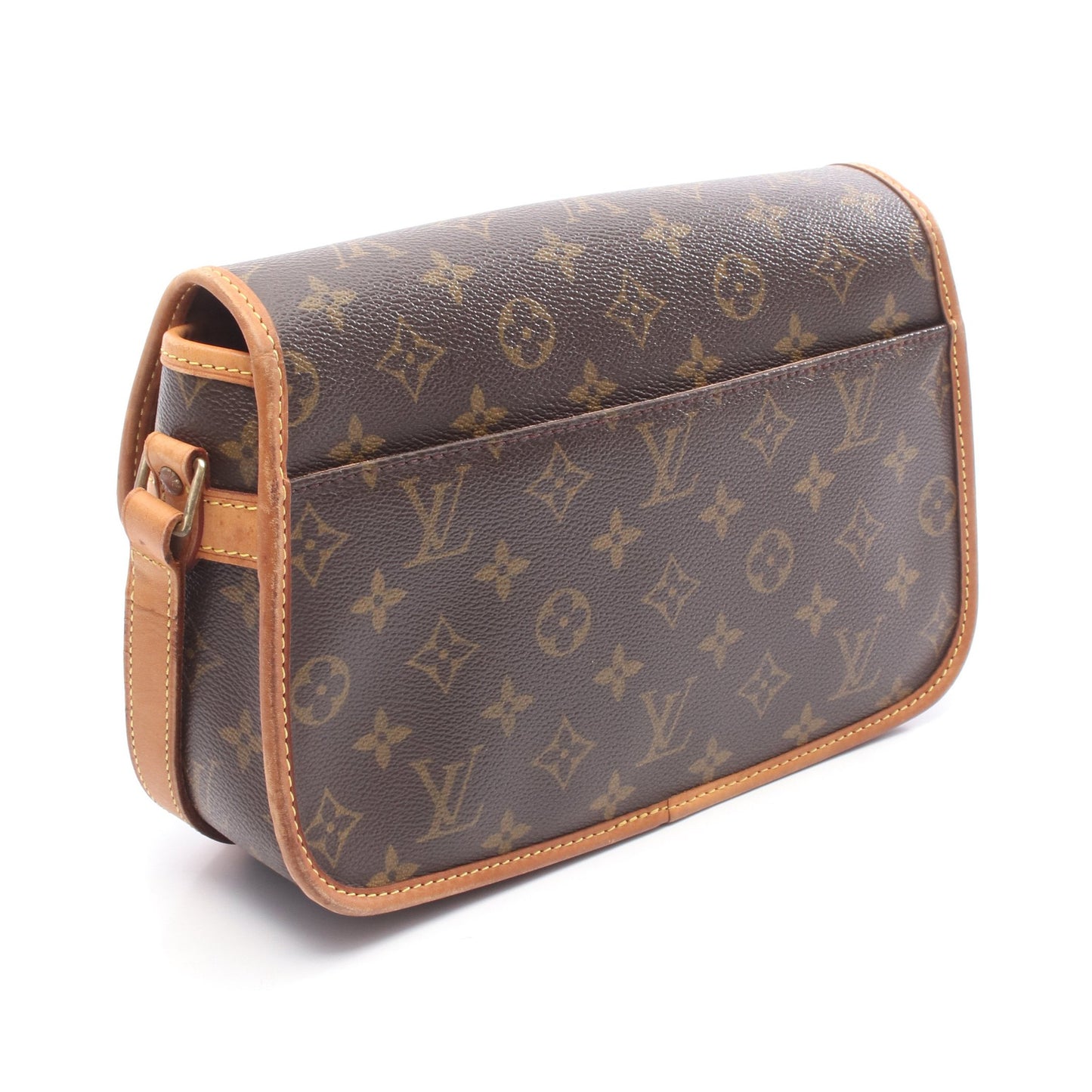 ソローニュ モノグラム ショルダーバッグ PVC レザー ブラウン ルイヴィトン バッグ LOUIS VUITTON