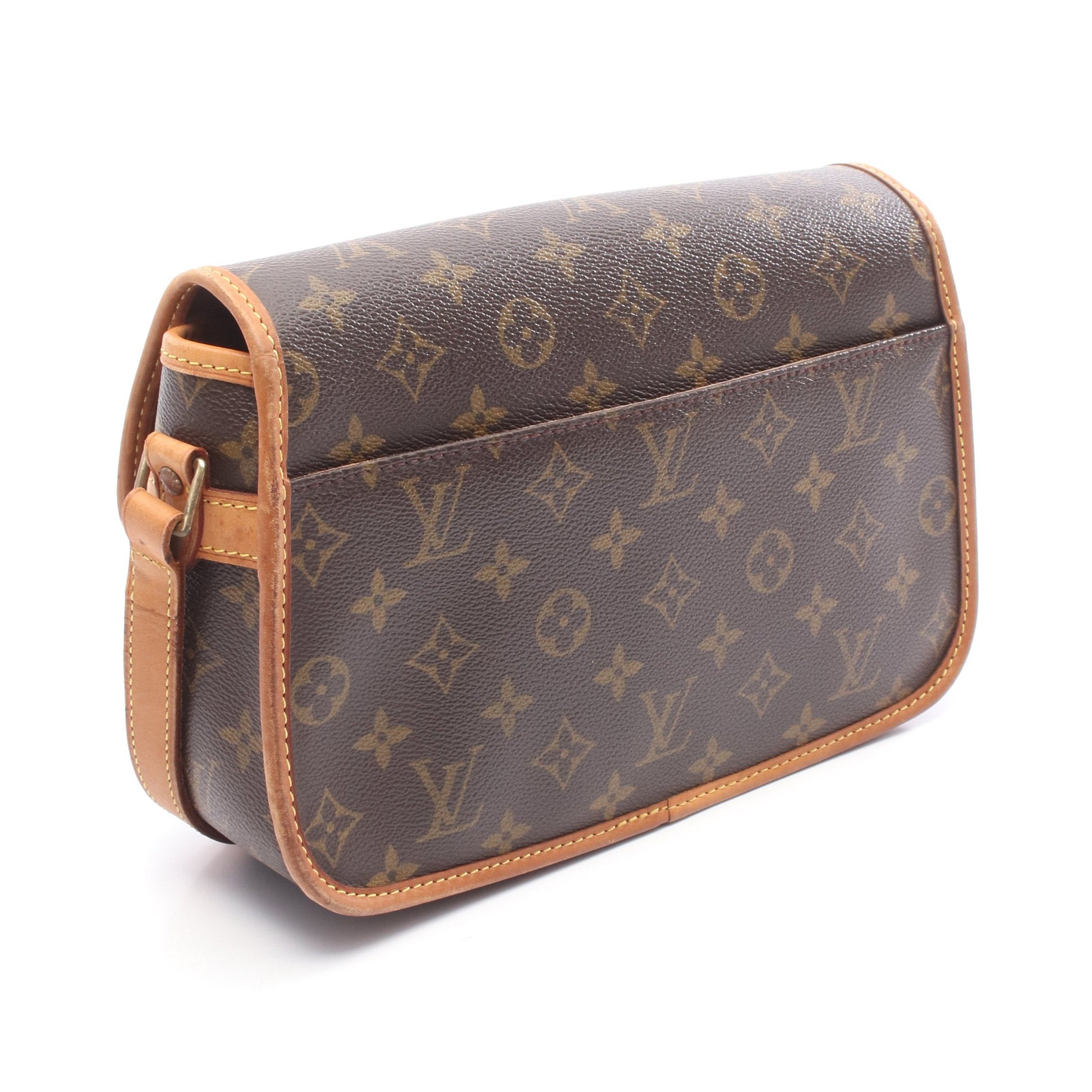 ソローニュ モノグラム ショルダーバッグ PVC レザー ブラウン ルイヴィトン バッグ LOUIS VUITTON