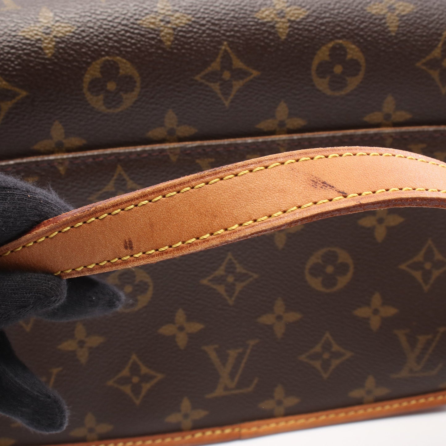 ソローニュ モノグラム ショルダーバッグ PVC レザー ブラウン ルイヴィトン バッグ LOUIS VUITTON