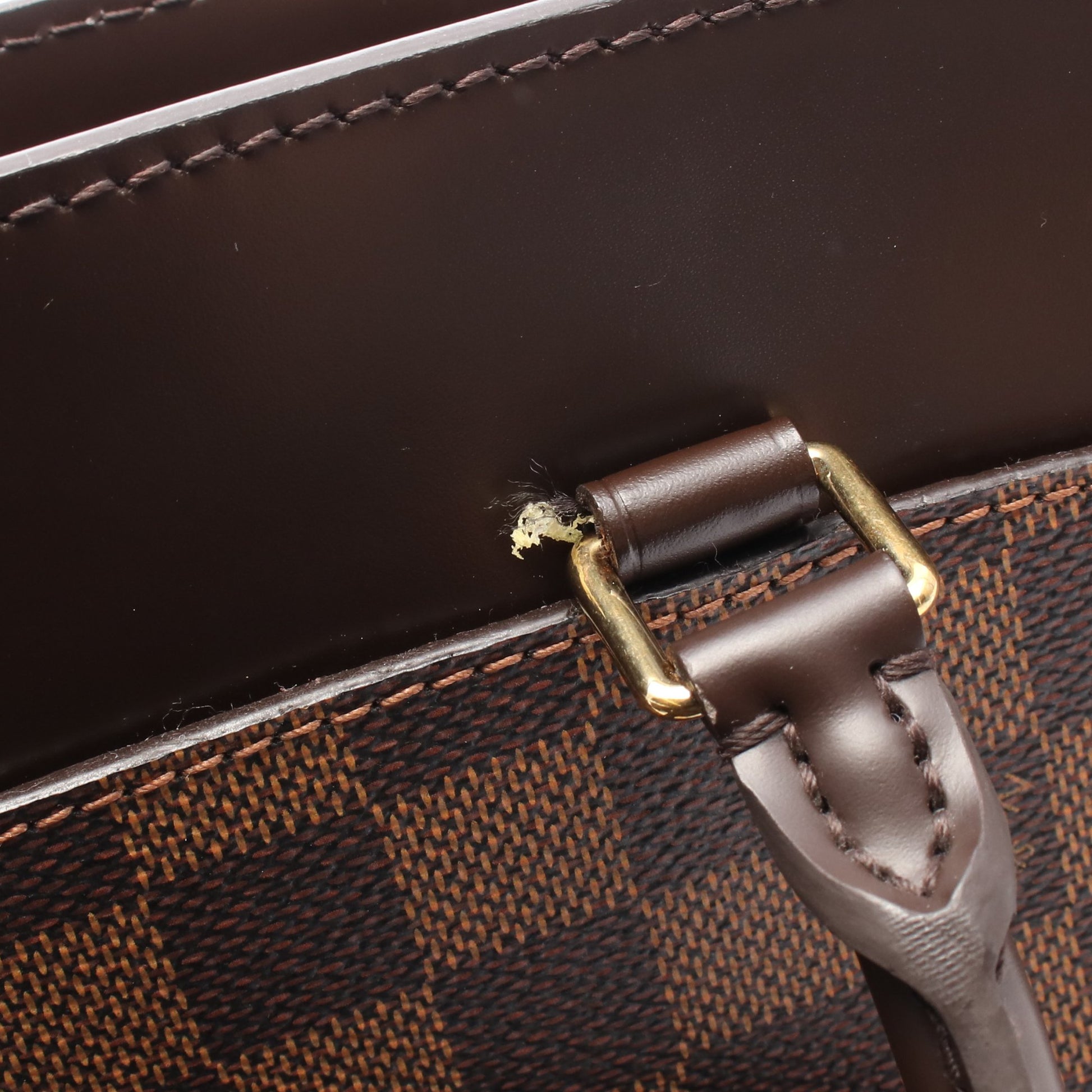 リヴォリMM ダミエエベヌ ハンドバッグ PVC レザー ブラウン ルイヴィトン バッグ LOUIS VUITTON