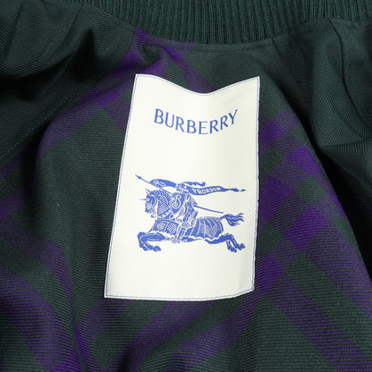 ボンバージャケット チェック ウール ダークグリーン パープル リバーシブル 中綿 バーバリー アウター BURBERRY