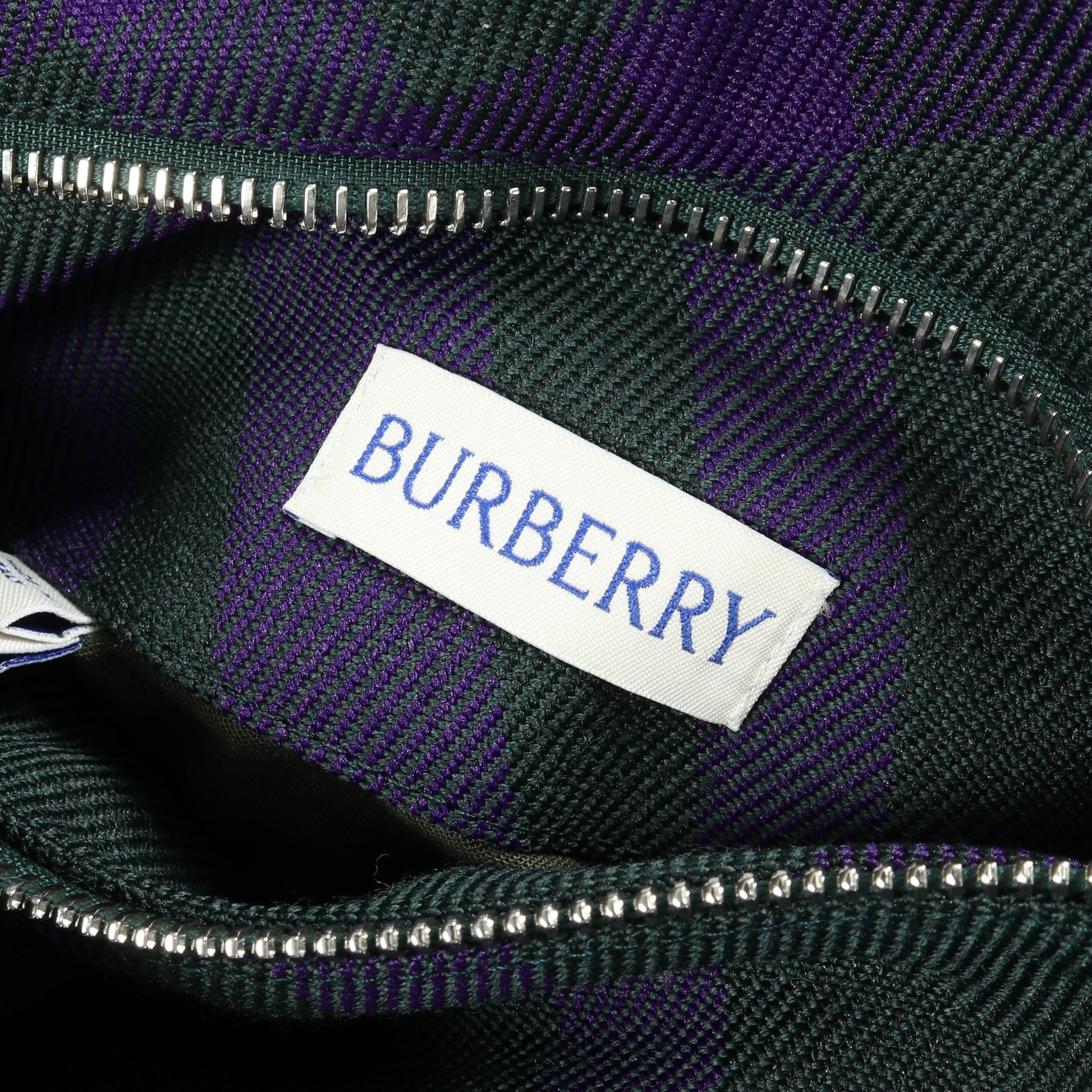 ボンバージャケット チェック ウール ダークグリーン パープル リバーシブル 中綿 バーバリー アウター BURBERRY