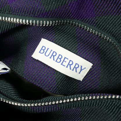 ボンバージャケット チェック ウール ダークグリーン パープル リバーシブル 中綿 バーバリー アウター BURBERRY
