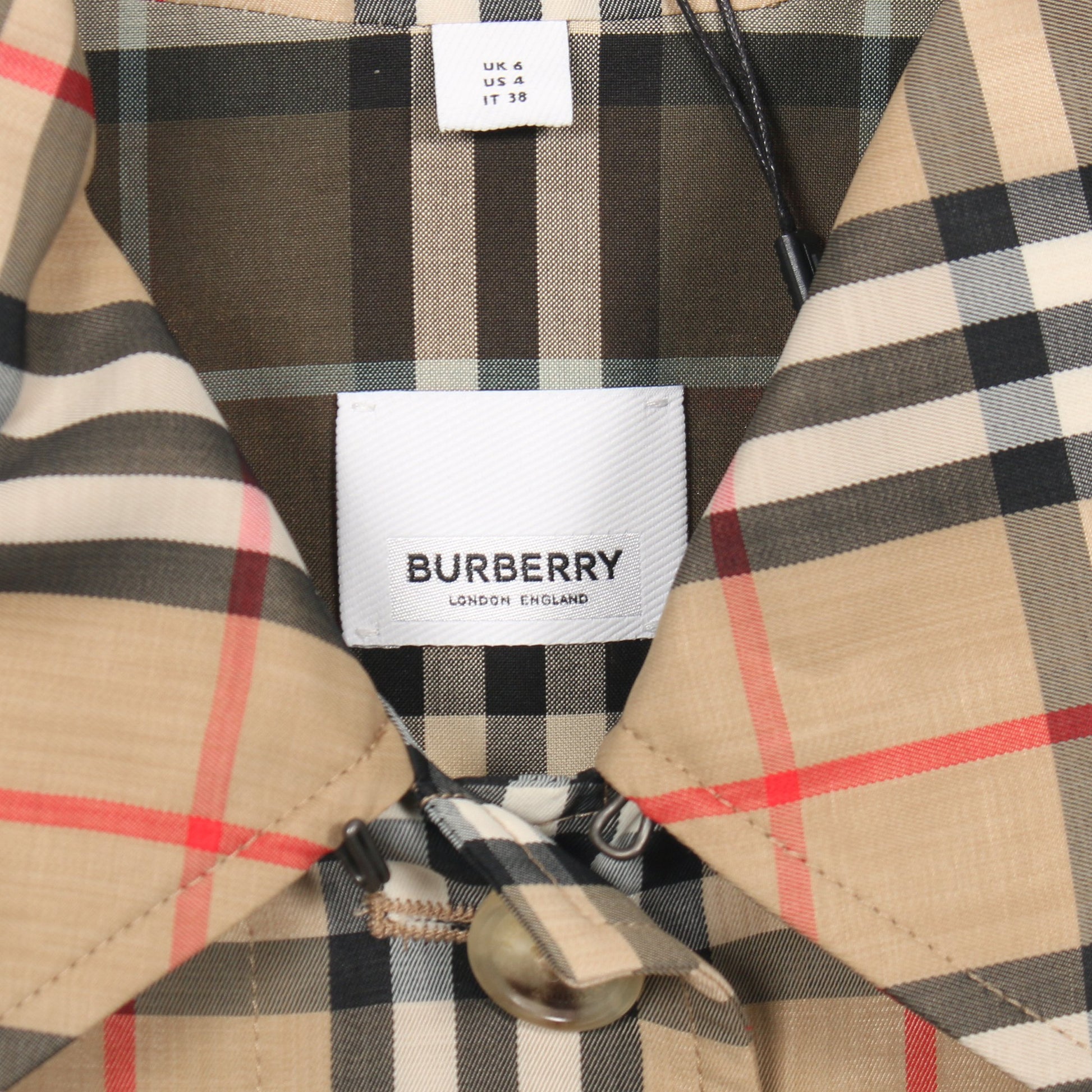 ノバチェック ステンカラーコート ベージュ マルチカラー バーバリー アウター BURBERRY