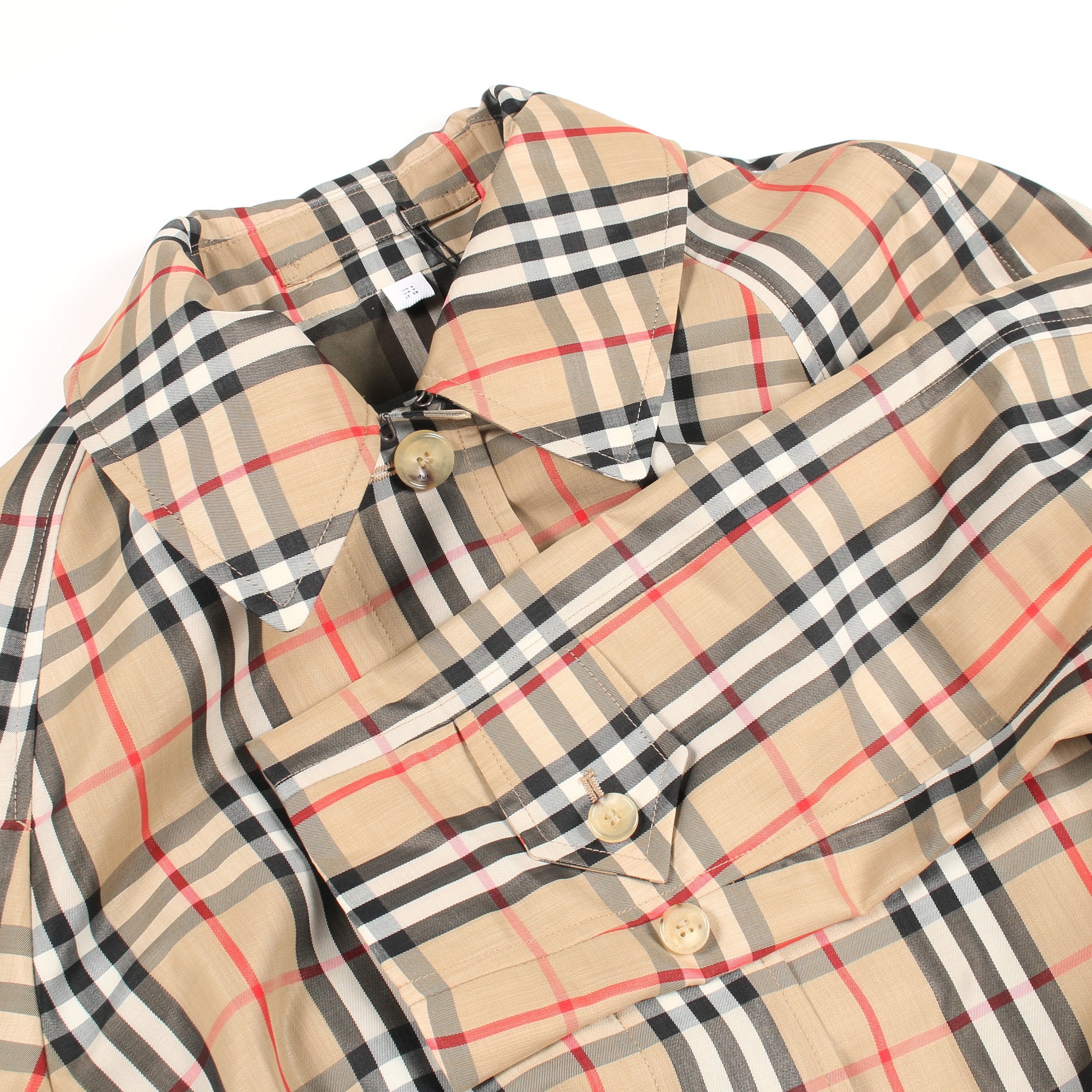 ノバチェック ステンカラーコート ベージュ マルチカラー バーバリー