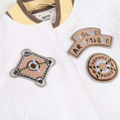 FIGURE ARTISTIQUE ブルゾン 刺繍 コットン ホワイト マルチカラー エルメス アウター HERMES