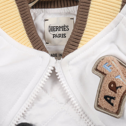 FIGURE ARTISTIQUE ブルゾン 刺繍 コットン ホワイト マルチカラー エルメス アウター HERMES