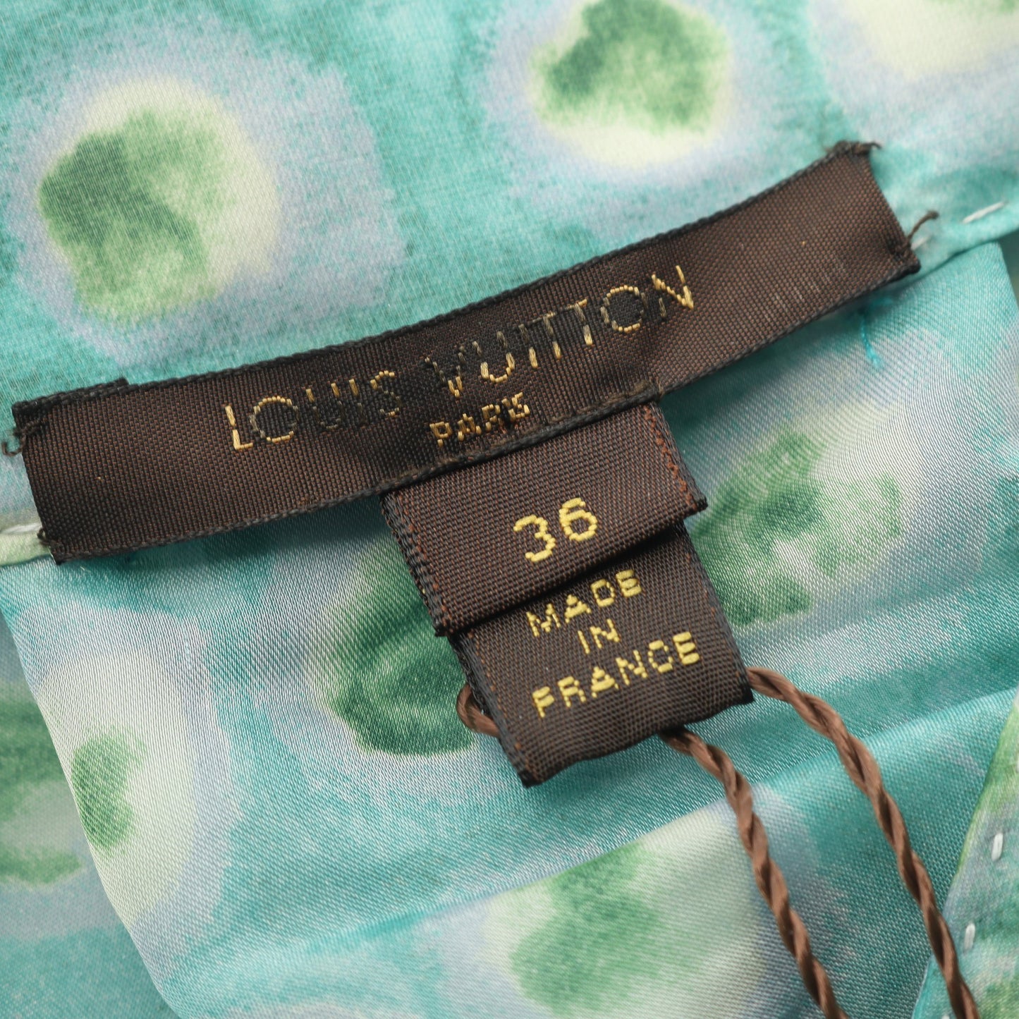 シャツワンピース ナイロン シルク グリーン ルイヴィトン ワンピース LOUIS VUITTON
