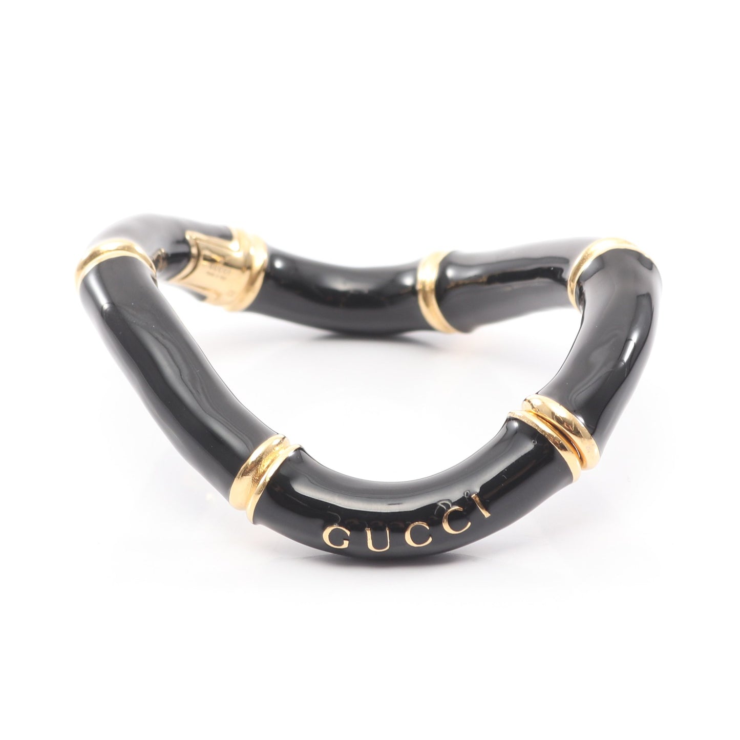 バンブー カフ ブレスレット GP ブラック ゴールド グッチ アクセサリー GUCCI