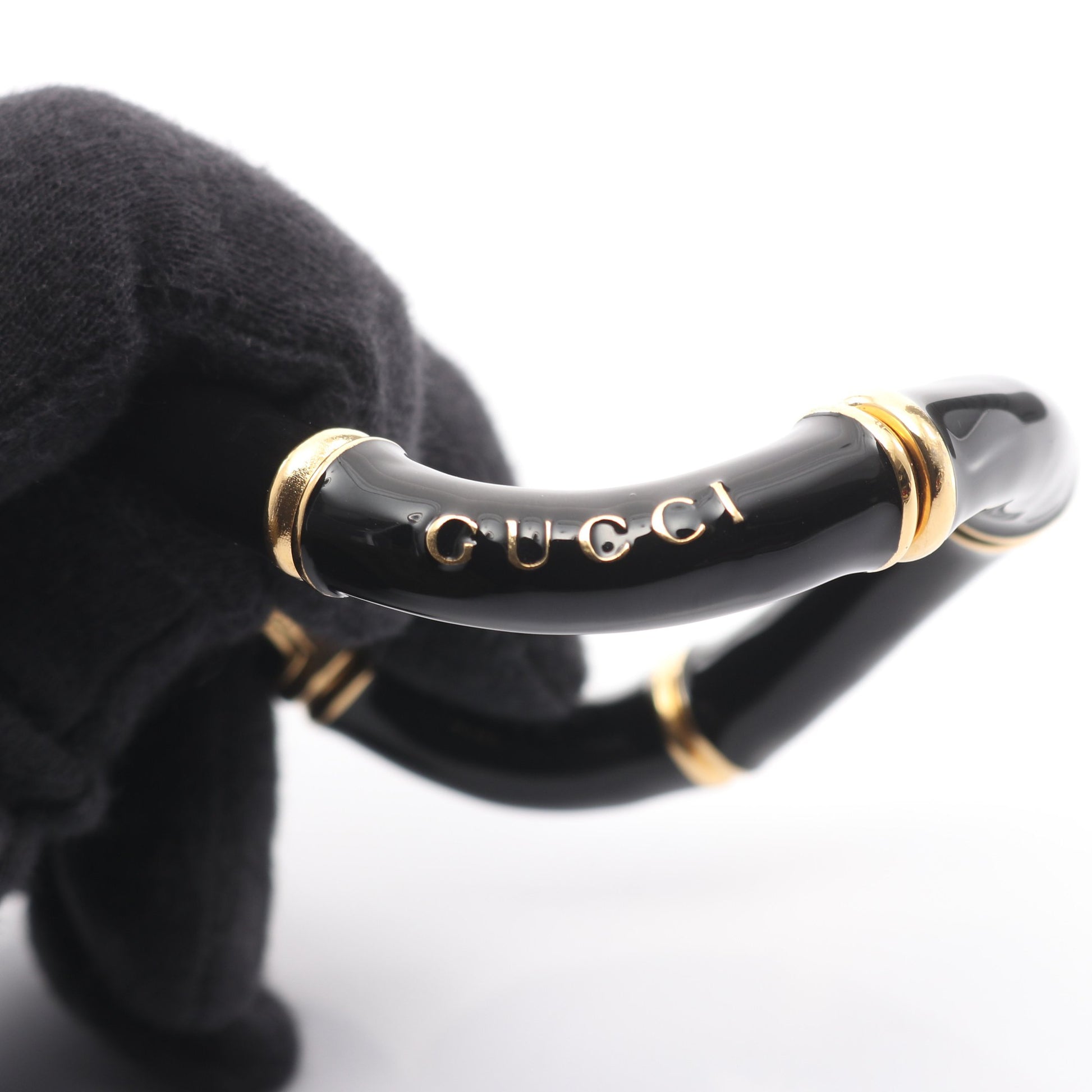バンブー カフ ブレスレット GP ブラック ゴールド グッチ アクセサリー GUCCI
