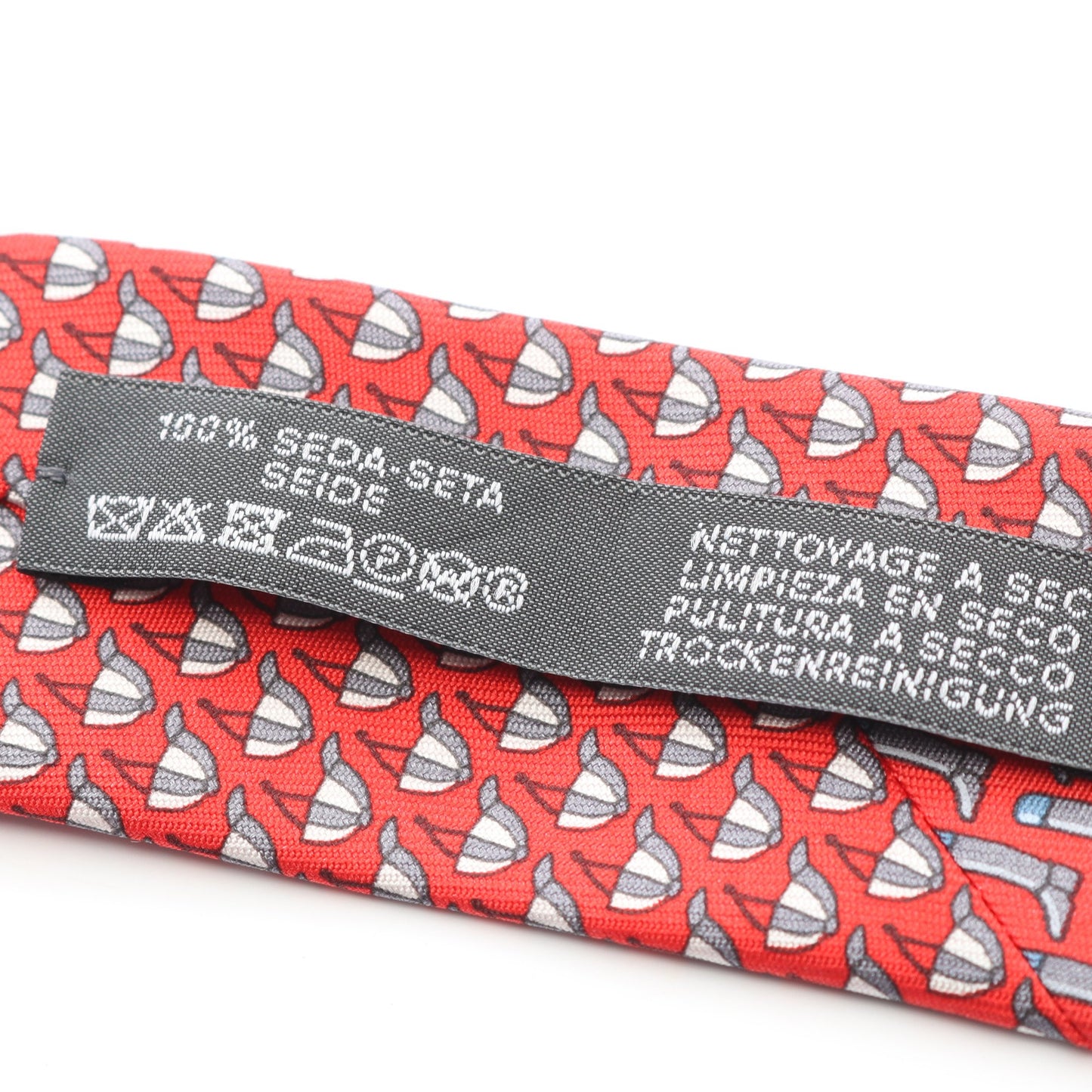 ネクタイ 総柄 シルク レッド エルメス 財布・小物 HERMES