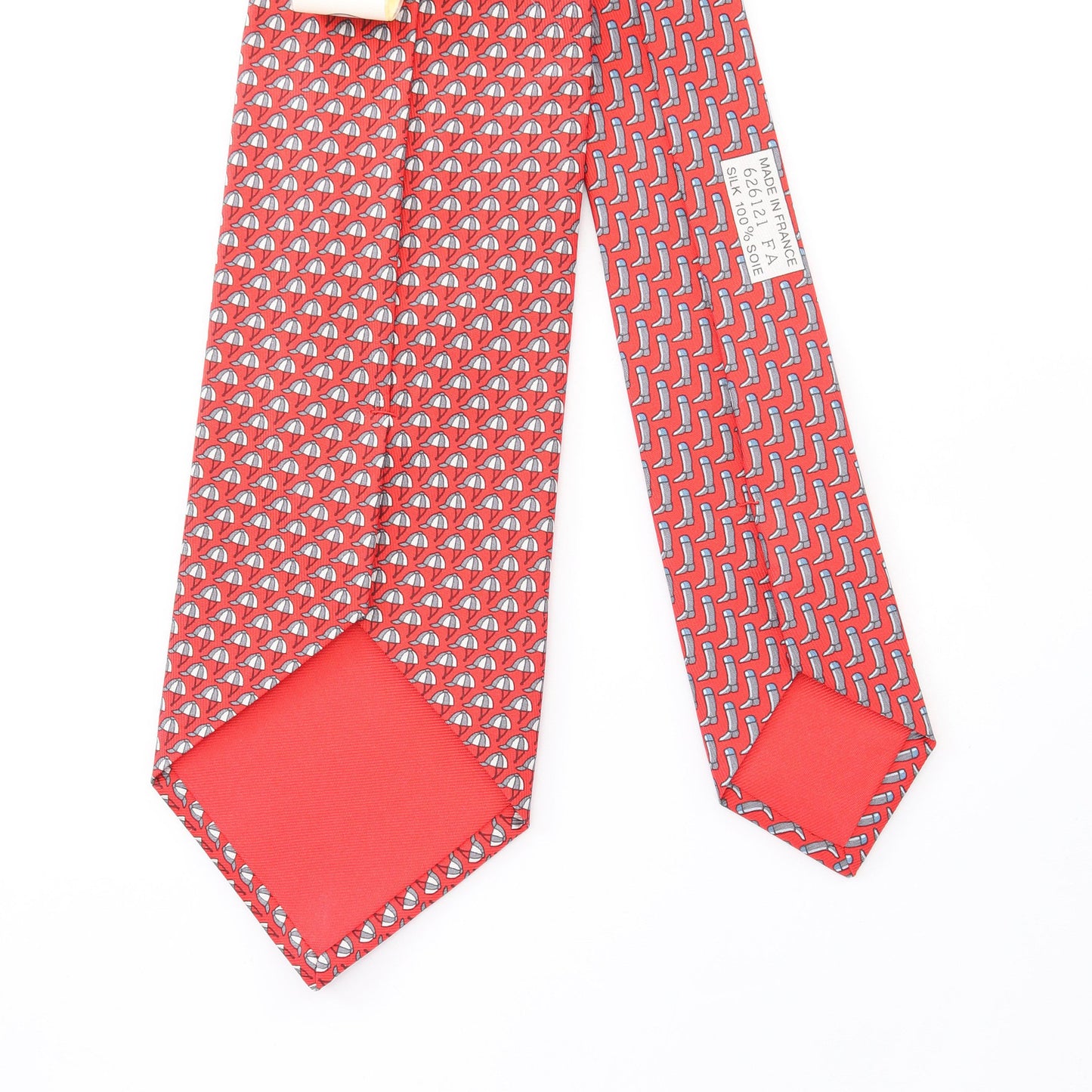 ネクタイ 総柄 シルク レッド エルメス 財布・小物 HERMES