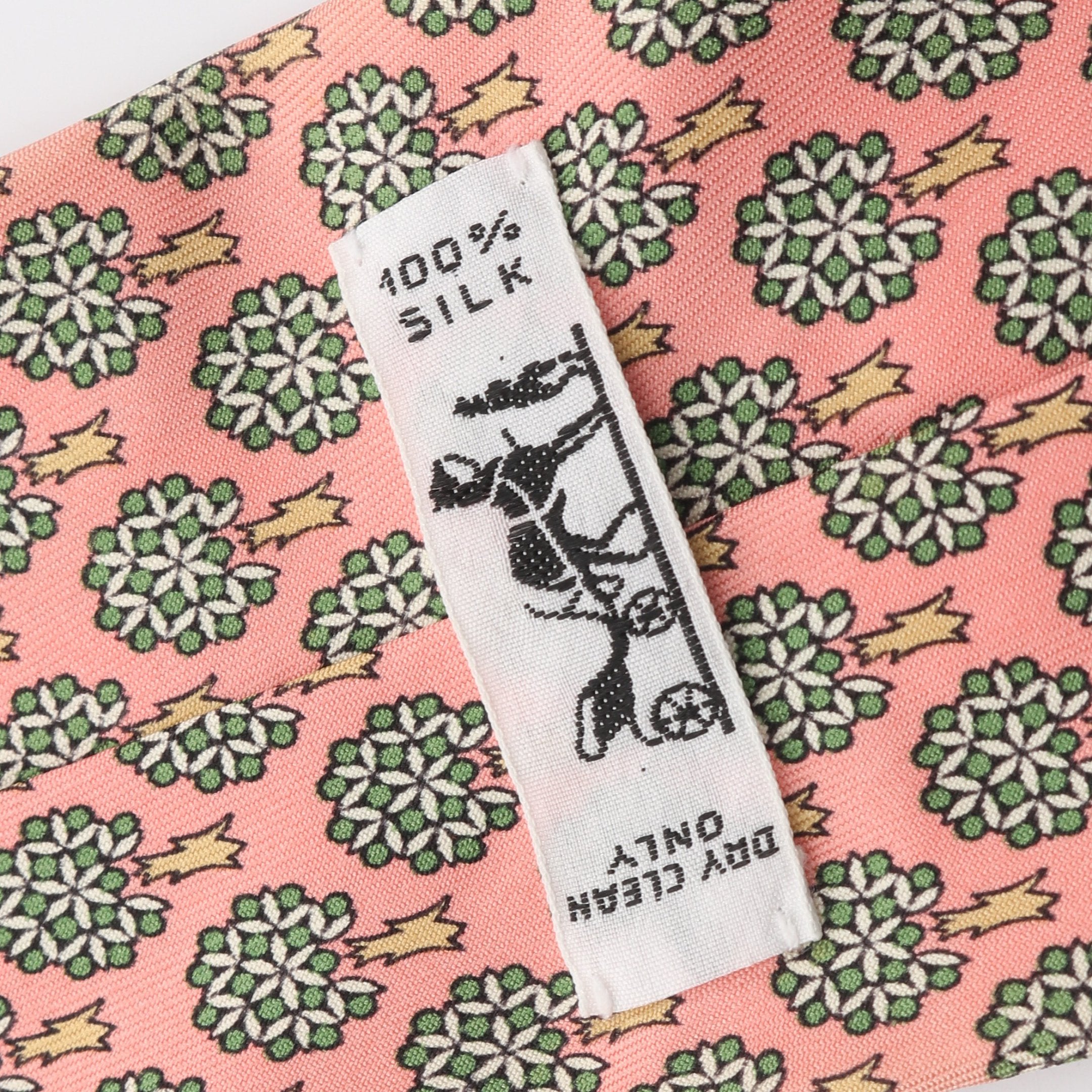 ネクタイ ツリー シルク ピンク グリーン エルメス – RECLO