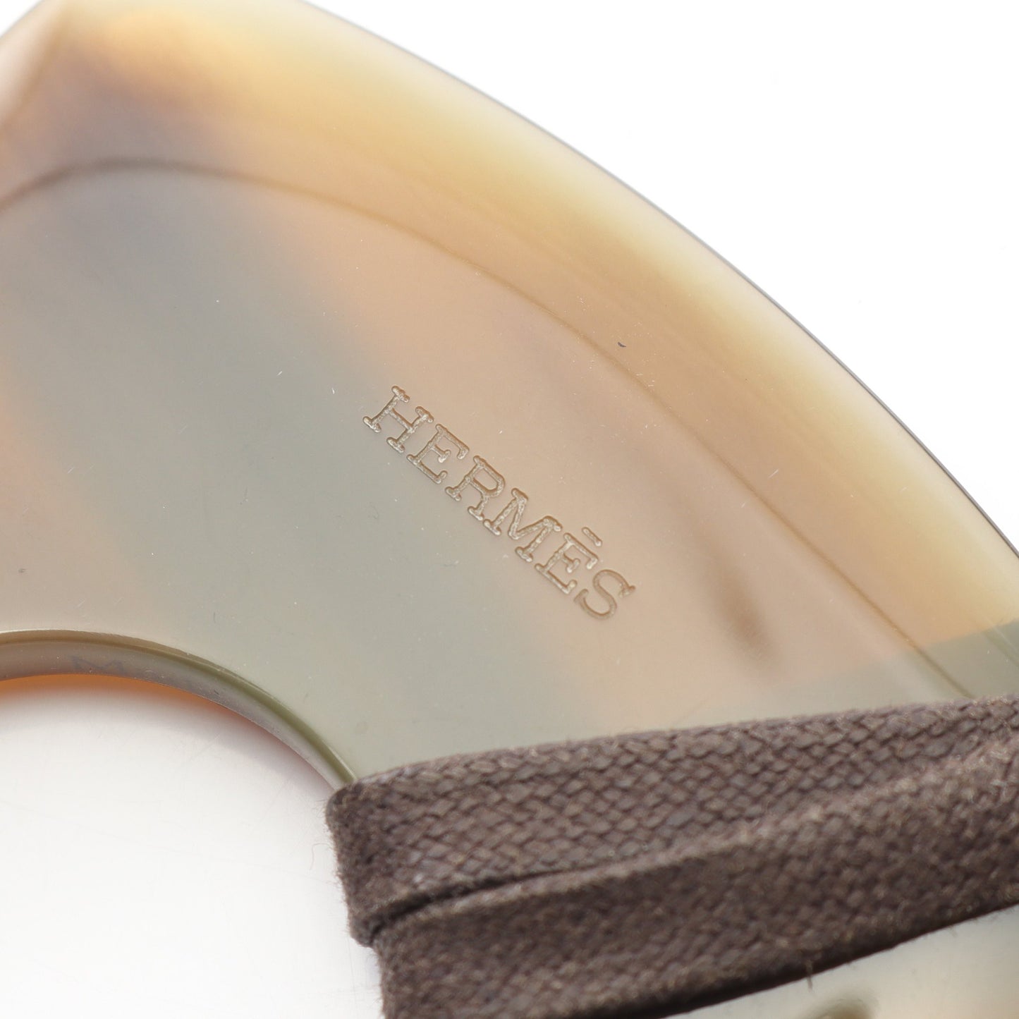 ダルヴァ ネックレス バッファローホーン ラッカー ブラウン シルバー エルメス アクセサリー HERMES