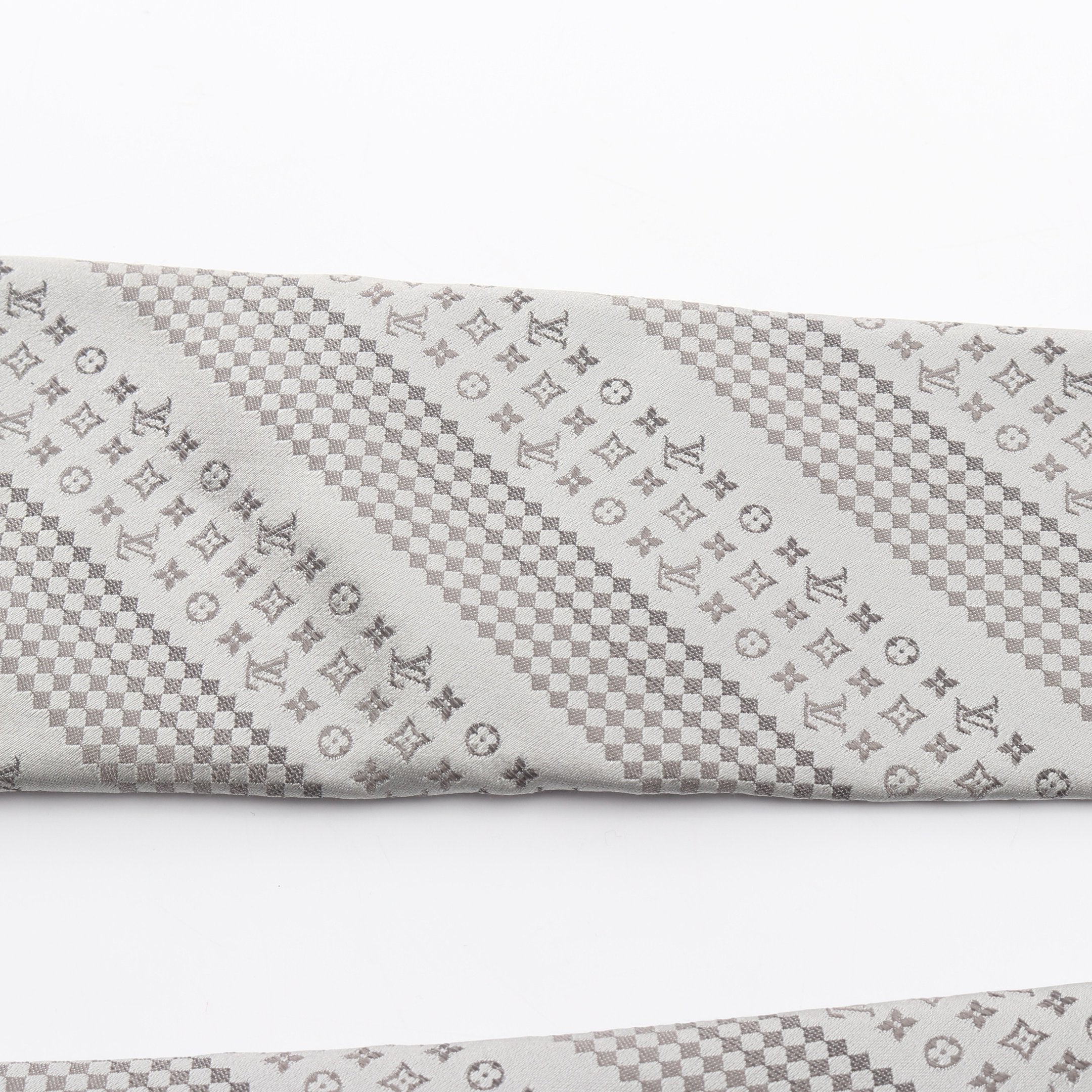 モノグラム ダミエ ネクタイ シルク グレー ルイヴィトン – RECLO