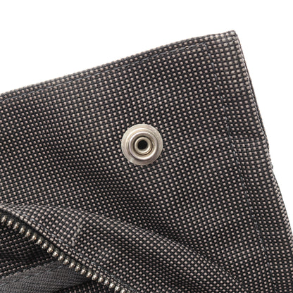 エールラインMM ハンドバッグ トートバッグ ナイロンキャンバス ダークグレー シルバー金具 エルメス バッグ HERMES