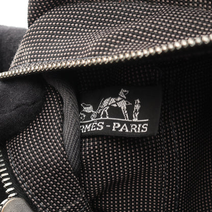 エールラインMM ハンドバッグ トートバッグ ナイロンキャンバス ダークグレー シルバー金具 エルメス バッグ HERMES